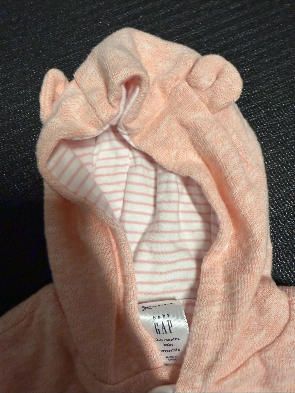 Baby Peach Hooded Jacket with Ears - GAP